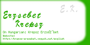 erzsebet krepsz business card